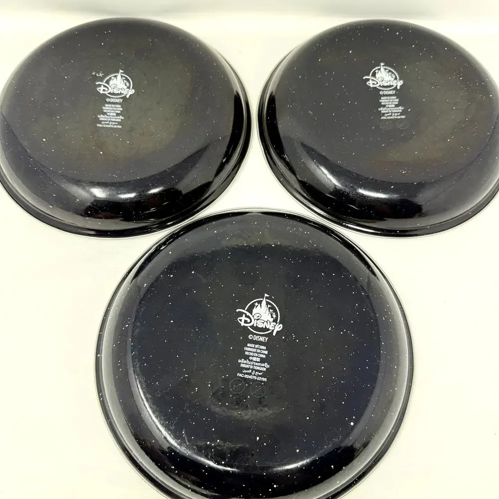 Disney Parks Critter Chaos Enamel Plate Set 3 Chip Dale Pluto Meeko Rare